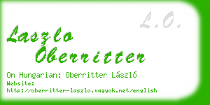 laszlo oberritter business card